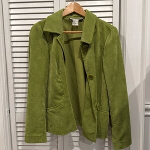 Vibrant Green Corduroy Blazer, perfect for the holidays. Great condition.